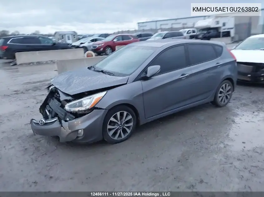 KMHCU5AE1GU263802 2016 Hyundai Accent Gls