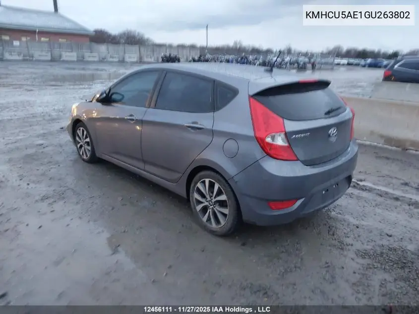 KMHCU5AE1GU263802 2016 Hyundai Accent Gls