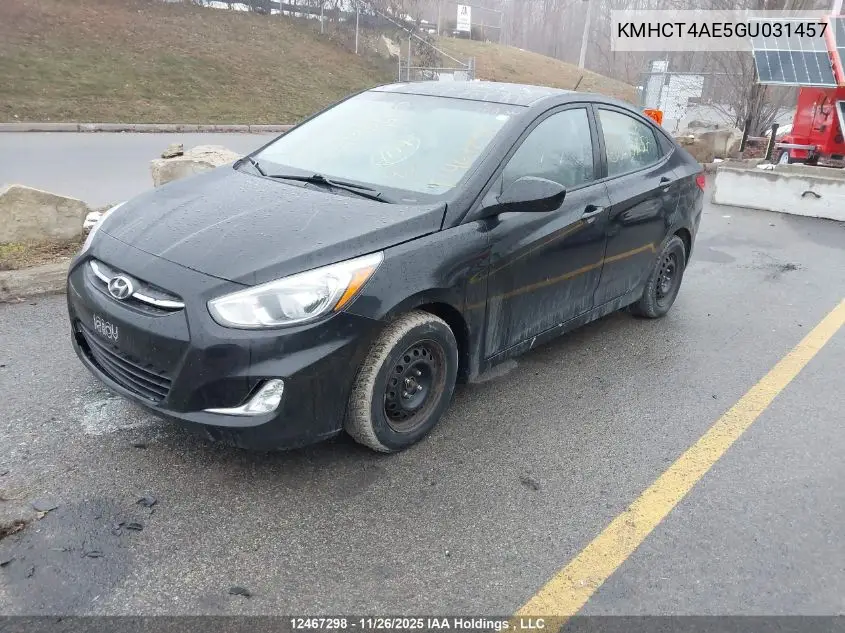 KMHCT4AE5GU031457 2016 Hyundai Accent Se