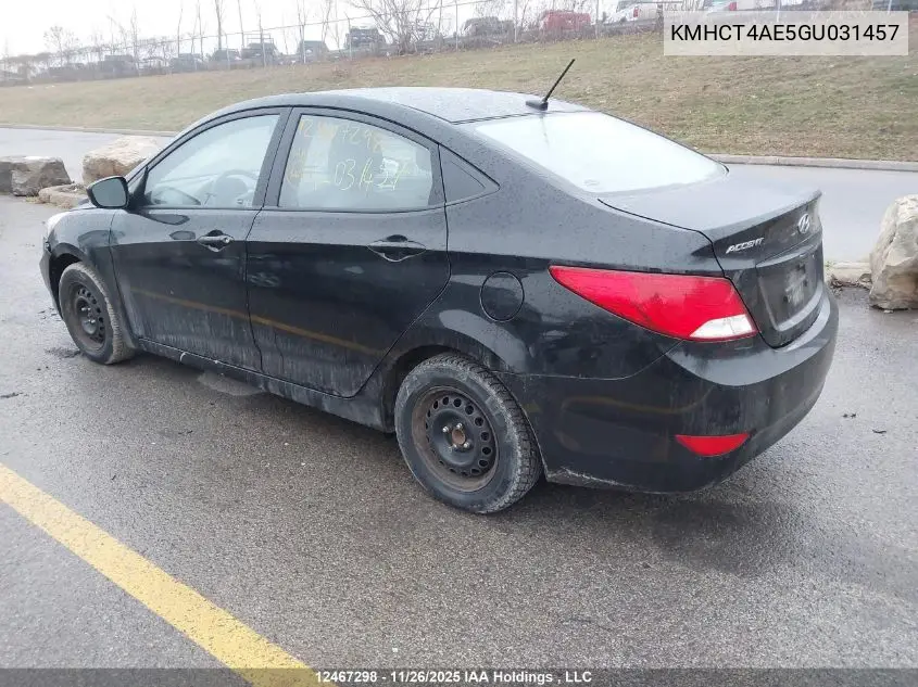 KMHCT4AE5GU031457 2016 Hyundai Accent Se