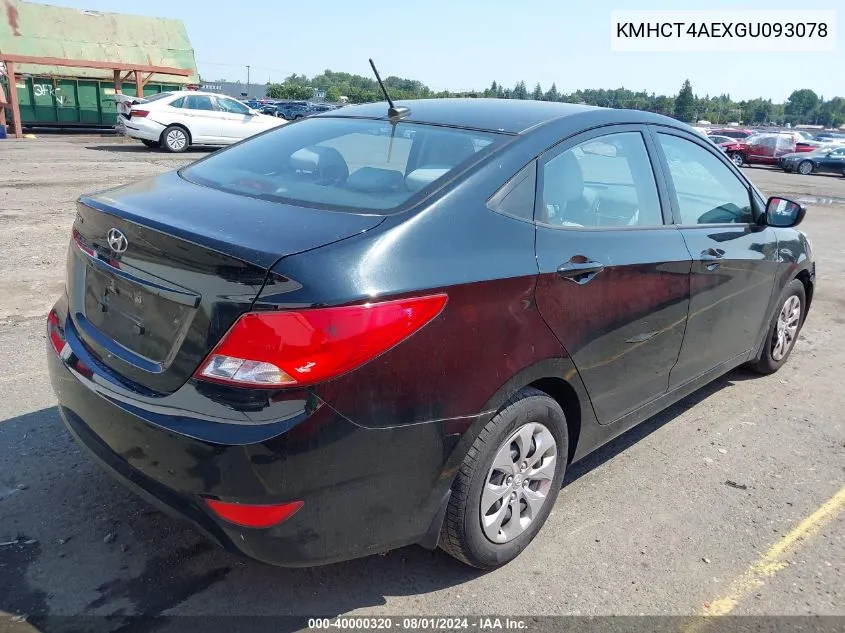 KMHCT4AEXGU093078 2016 Hyundai Accent Se