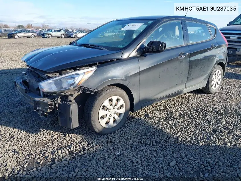 KMHCT5AE1GU287035 2016 Hyundai Accent Se