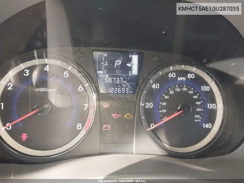 KMHCT5AE1GU287035 2016 Hyundai Accent Se