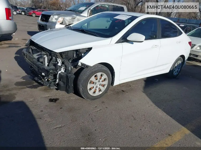 KMHCT4AE4GU080665 2016 Hyundai Accent Se
