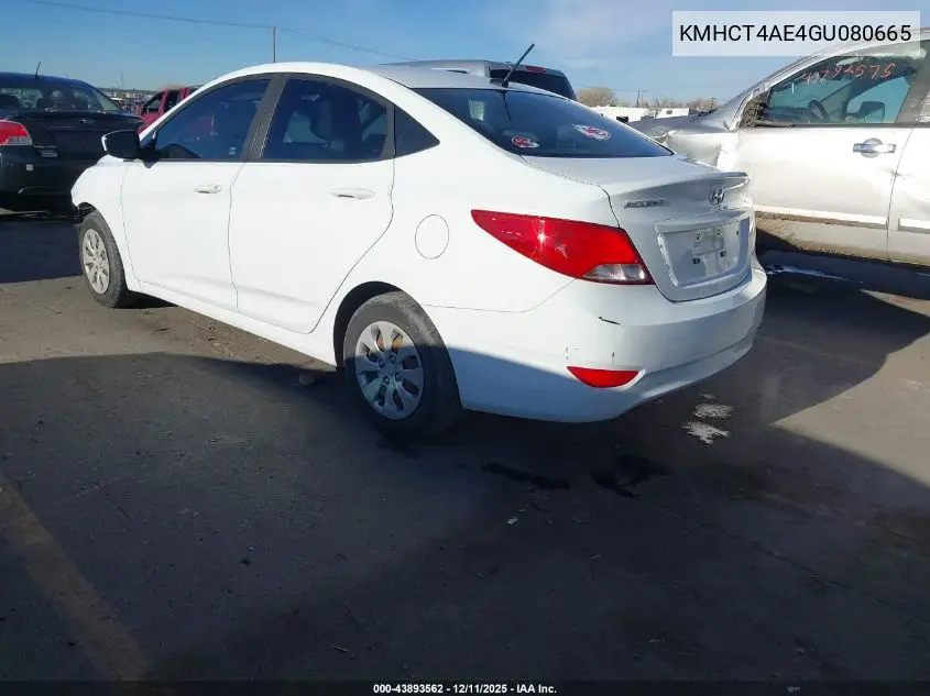 KMHCT4AE4GU080665 2016 Hyundai Accent Se