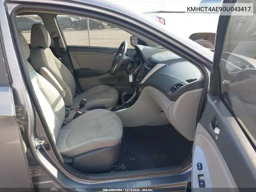 KMHCT4AE9GU043417 2016 Hyundai Accent Se