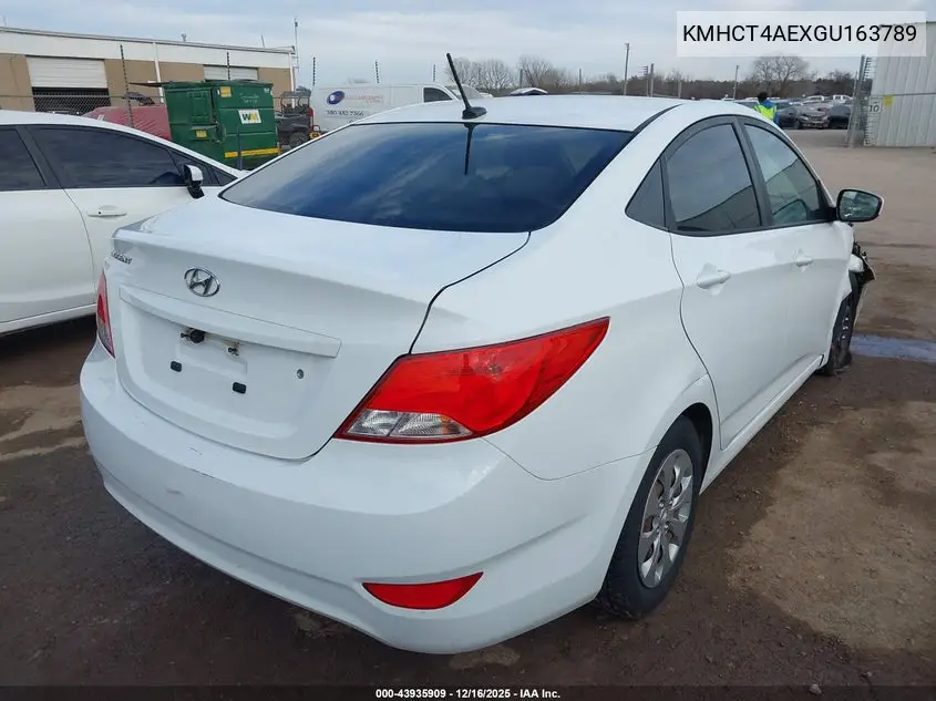KMHCT4AEXGU163789 2016 Hyundai Accent Se