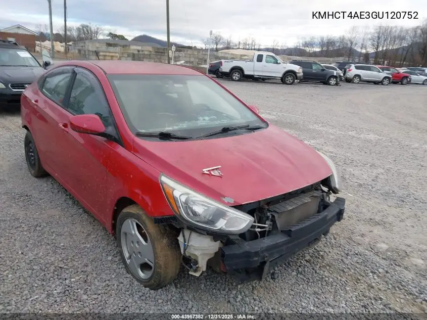 KMHCT4AE3GU120752 2016 Hyundai Accent Se