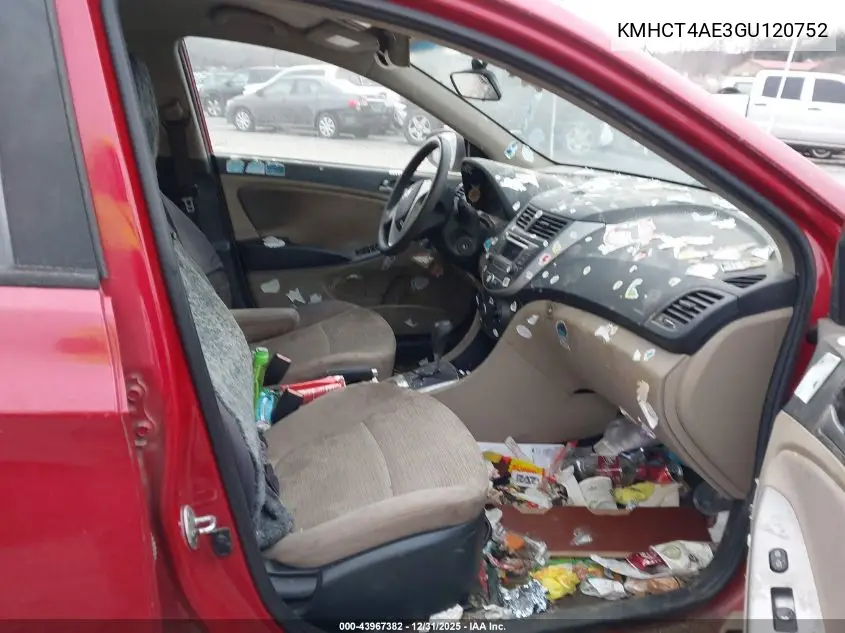 KMHCT4AE3GU120752 2016 Hyundai Accent Se