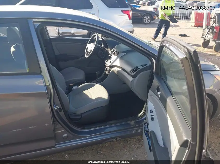 KMHCT4AE4GU038707 2016 Hyundai Accent Se