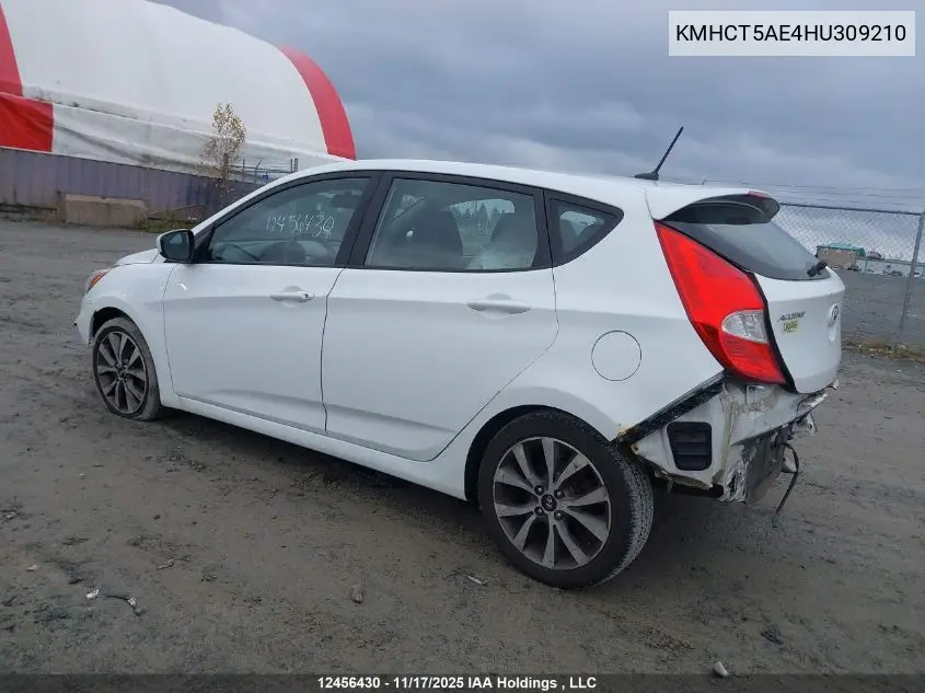 KMHCT5AE4HU309210 2017 Hyundai Accent Se