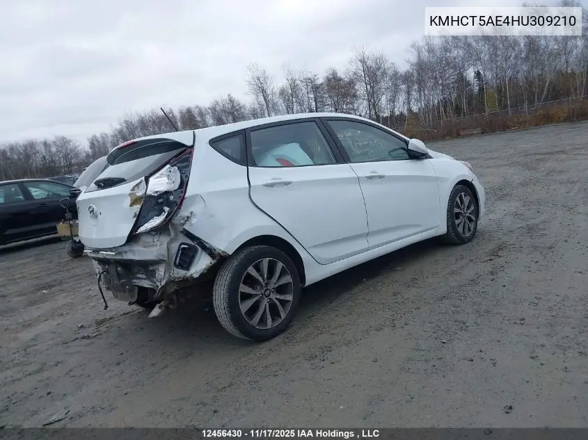 KMHCT5AE4HU309210 2017 Hyundai Accent Se