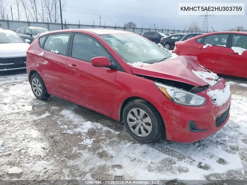 KMHCT5AE2HU303759 2017 Hyundai Accent Gl