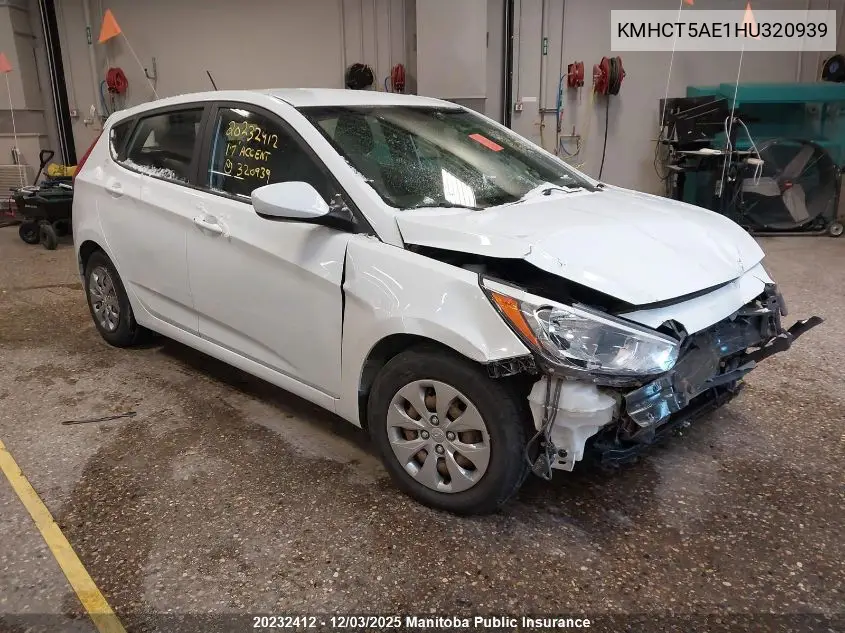 KMHCT5AE1HU320939 2017 Hyundai Accent Gl