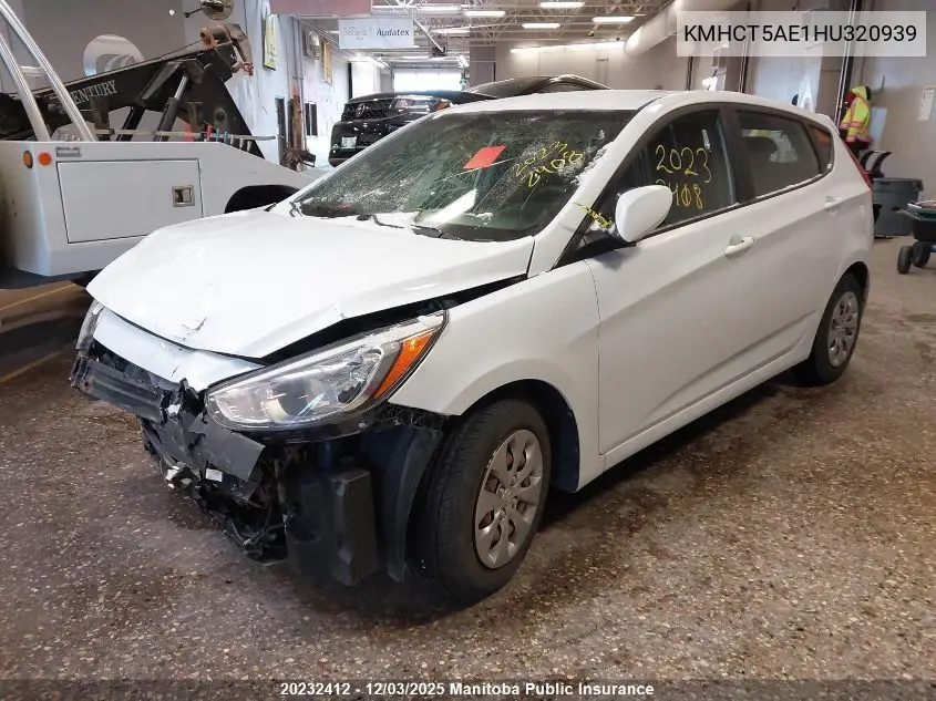 KMHCT5AE1HU320939 2017 Hyundai Accent Gl