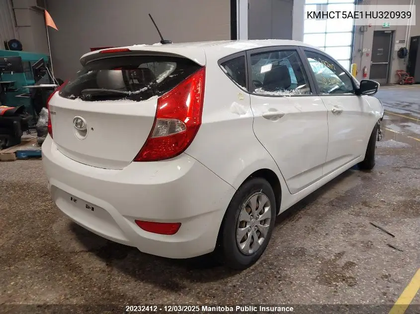 KMHCT5AE1HU320939 2017 Hyundai Accent Gl