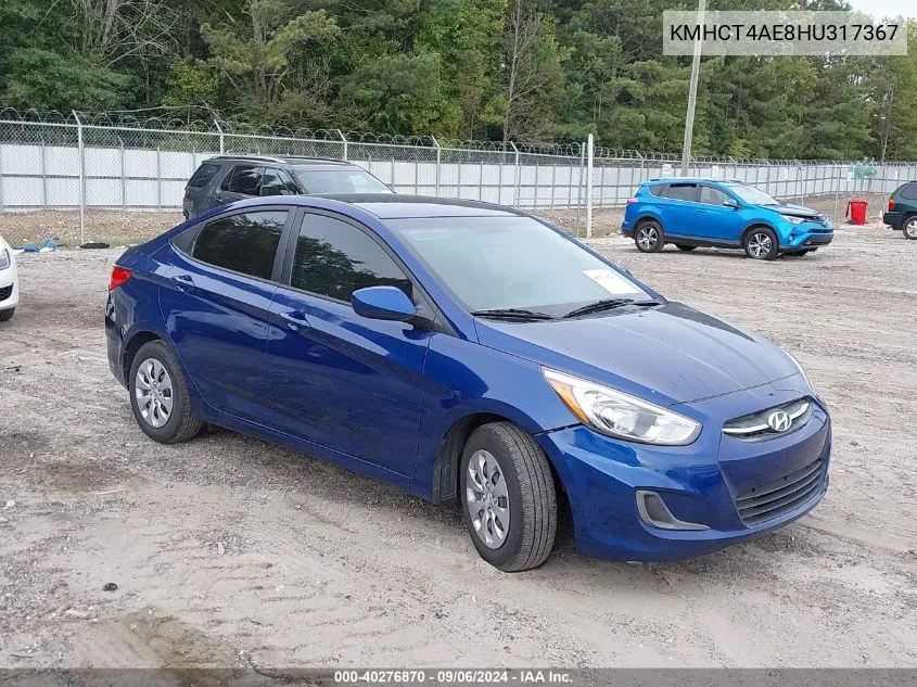 KMHCT4AE8HU317367 2017 Hyundai Accent Se