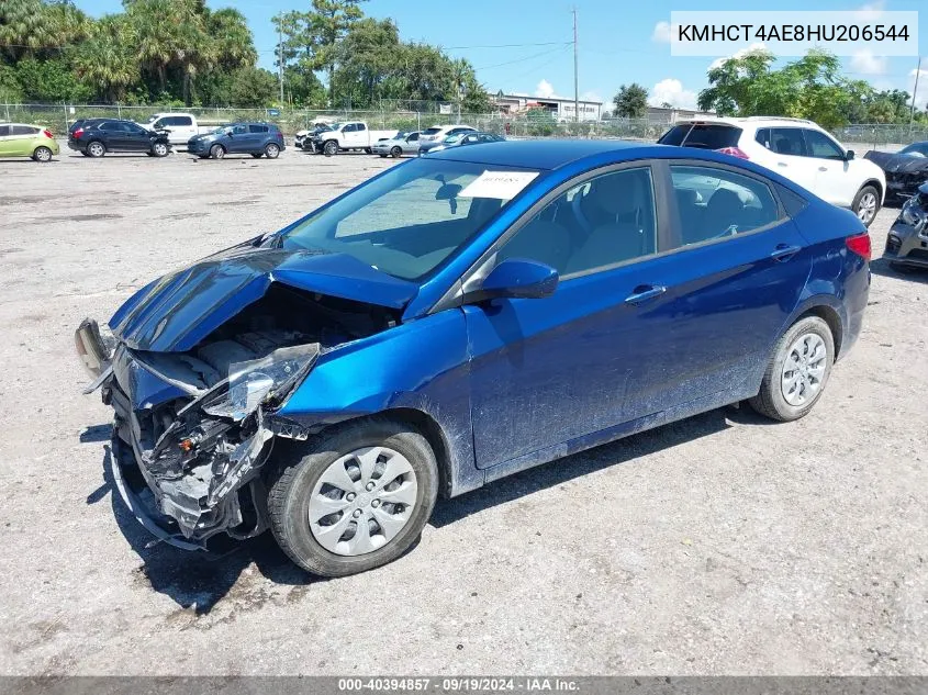 2017 Hyundai Accent Se VIN: KMHCT4AE8HU206544 Lot: 40394857