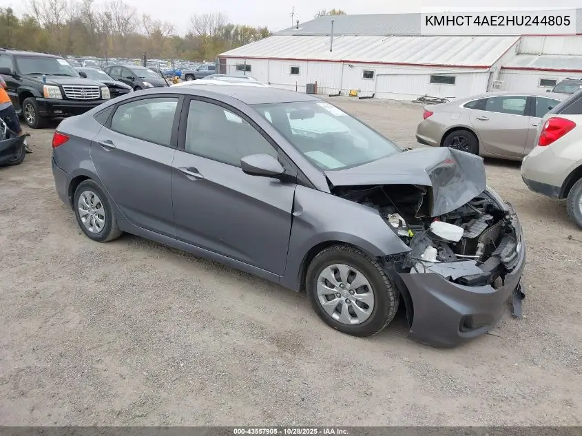 KMHCT4AE2HU244805 2017 Hyundai Accent Se