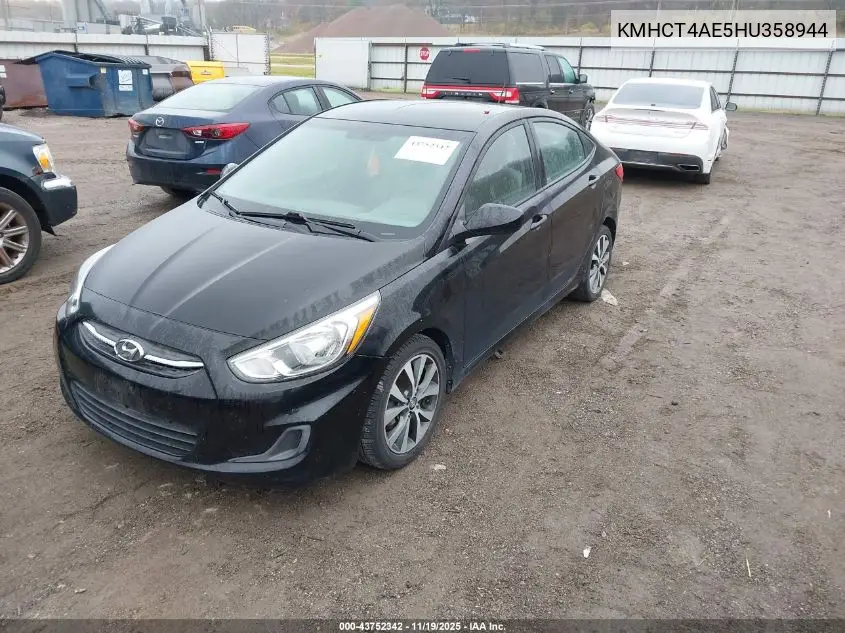 KMHCT4AE5HU358944 2017 Hyundai Accent Value Edition