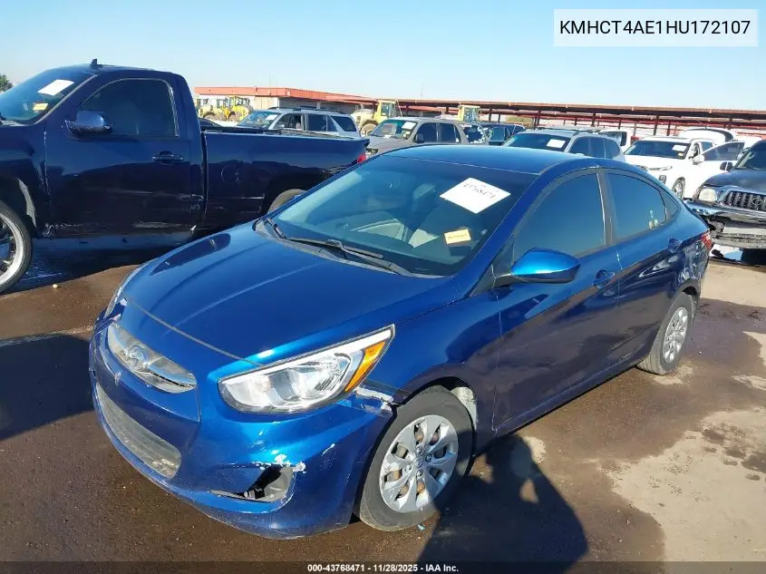 KMHCT4AE1HU172107 2017 Hyundai Accent Se