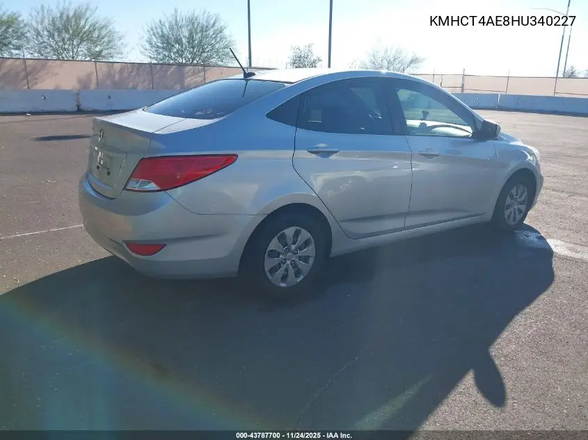 KMHCT4AE8HU340227 2017 Hyundai Accent Se