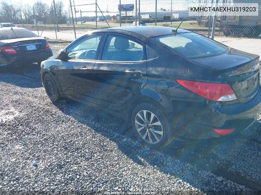 KMHCT4AEXHU319203 2017 Hyundai Accent Value Edition