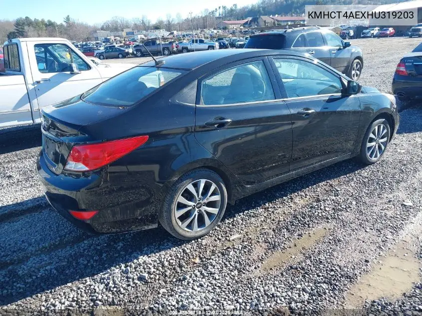 KMHCT4AEXHU319203 2017 Hyundai Accent Value Edition