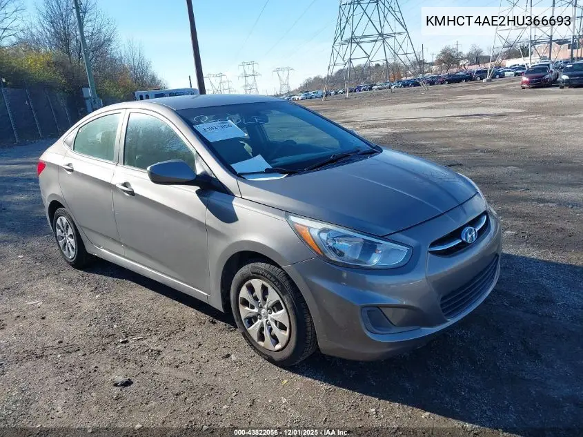 KMHCT4AE2HU366693 2017 Hyundai Accent Se