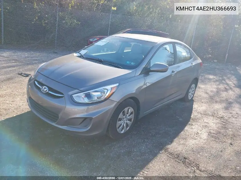 KMHCT4AE2HU366693 2017 Hyundai Accent Se