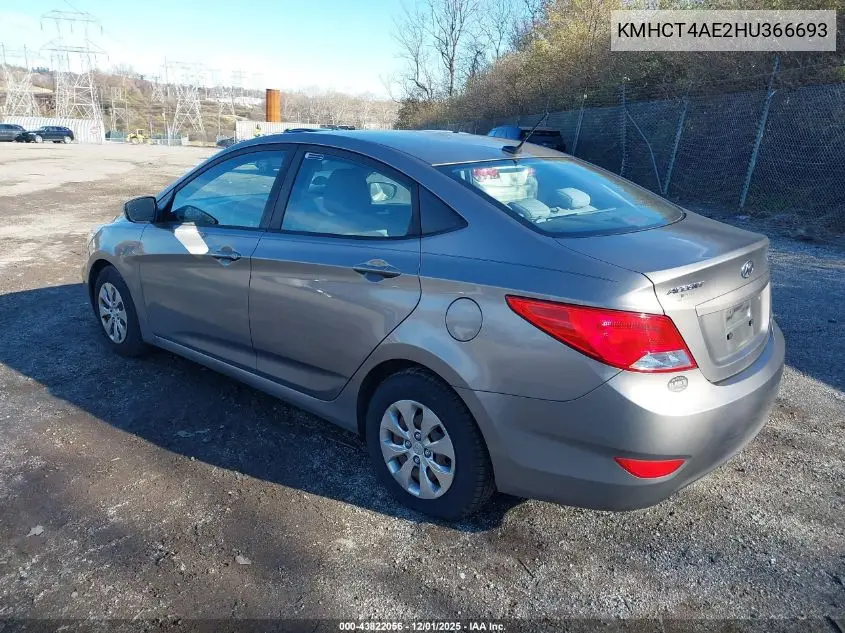 KMHCT4AE2HU366693 2017 Hyundai Accent Se
