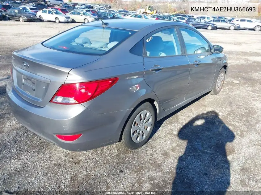 KMHCT4AE2HU366693 2017 Hyundai Accent Se