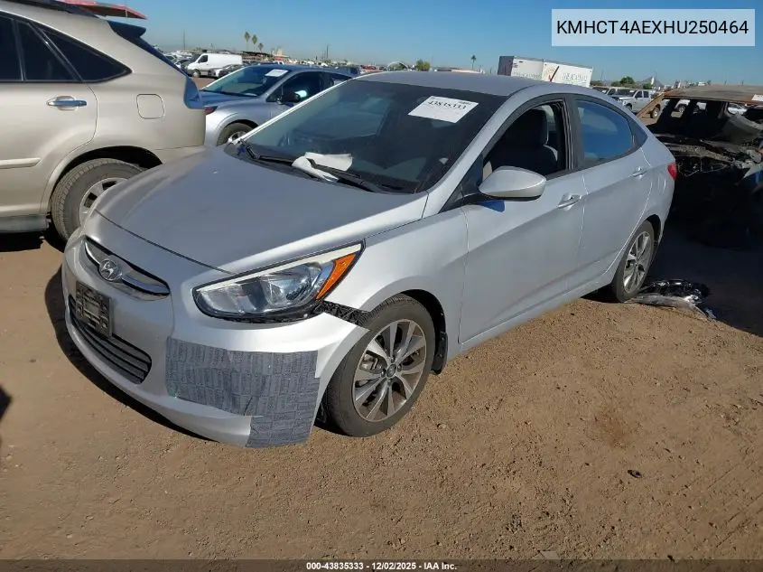 KMHCT4AEXHU250464 2017 Hyundai Accent Value Edition
