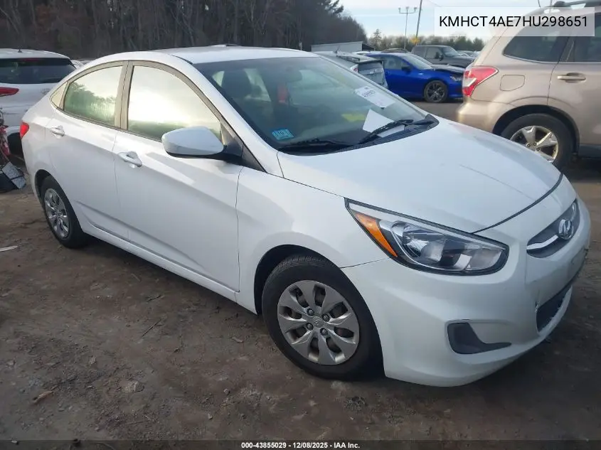 KMHCT4AE7HU298651 2017 Hyundai Accent Se