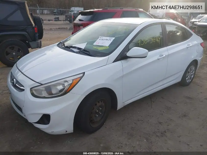KMHCT4AE7HU298651 2017 Hyundai Accent Se