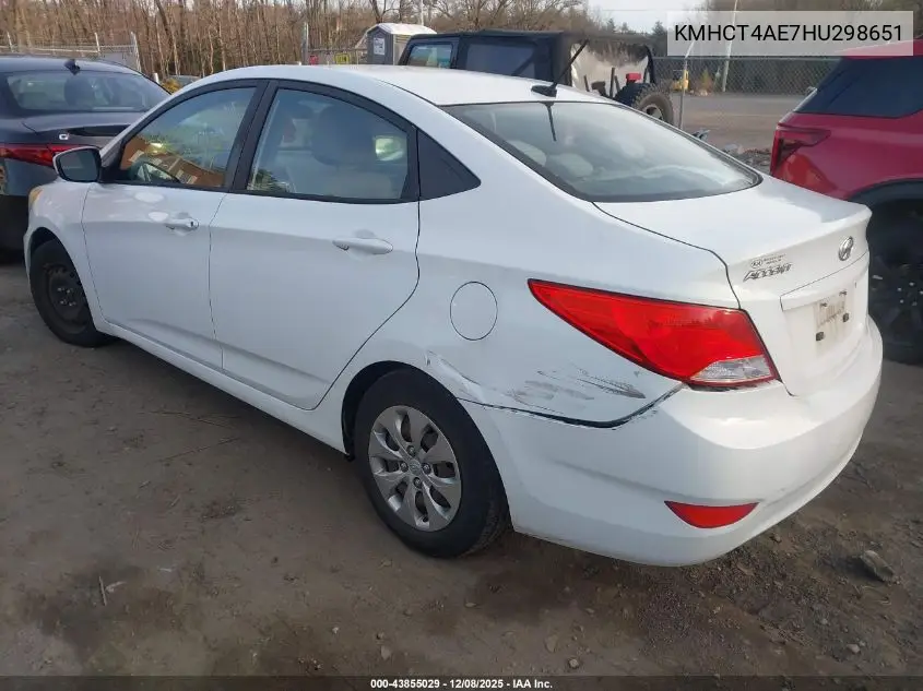 KMHCT4AE7HU298651 2017 Hyundai Accent Se