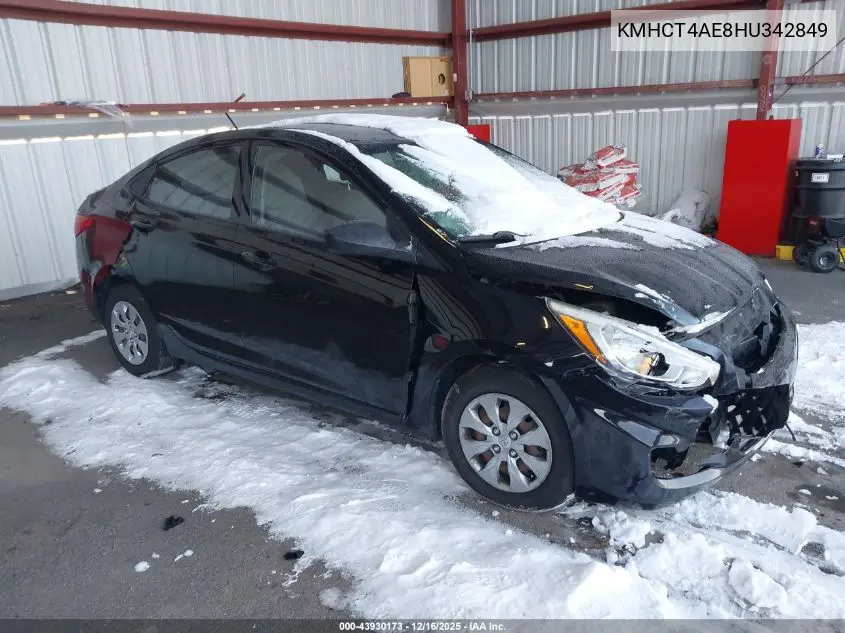 KMHCT4AE8HU342849 2017 Hyundai Accent Se