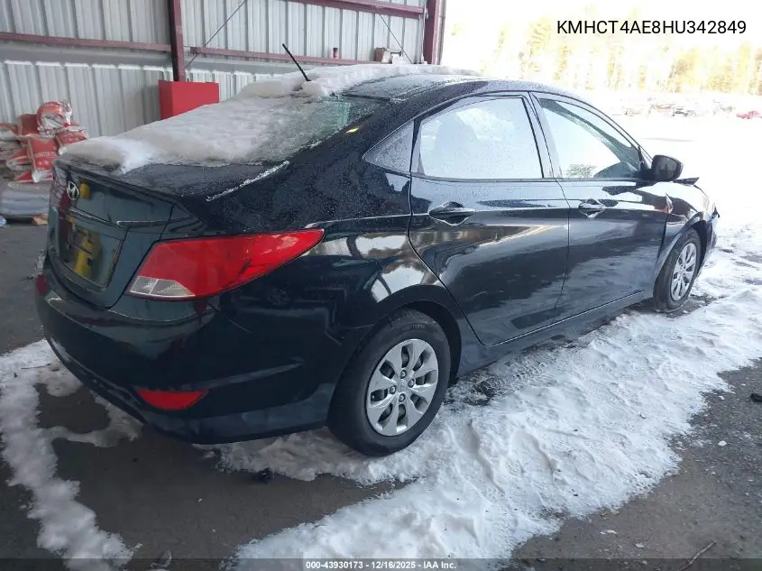 KMHCT4AE8HU342849 2017 Hyundai Accent Se