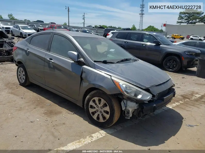KMHCT4AEXHU222728 2017 Hyundai Accent Se