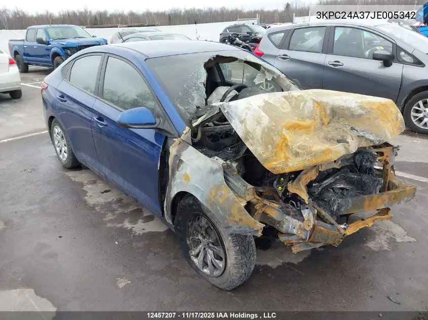 3KPC24A37JE005342 2018 Hyundai Accent Se/Sel