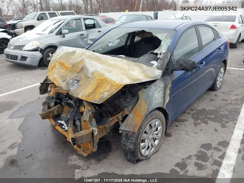 3KPC24A37JE005342 2018 Hyundai Accent Se/Sel