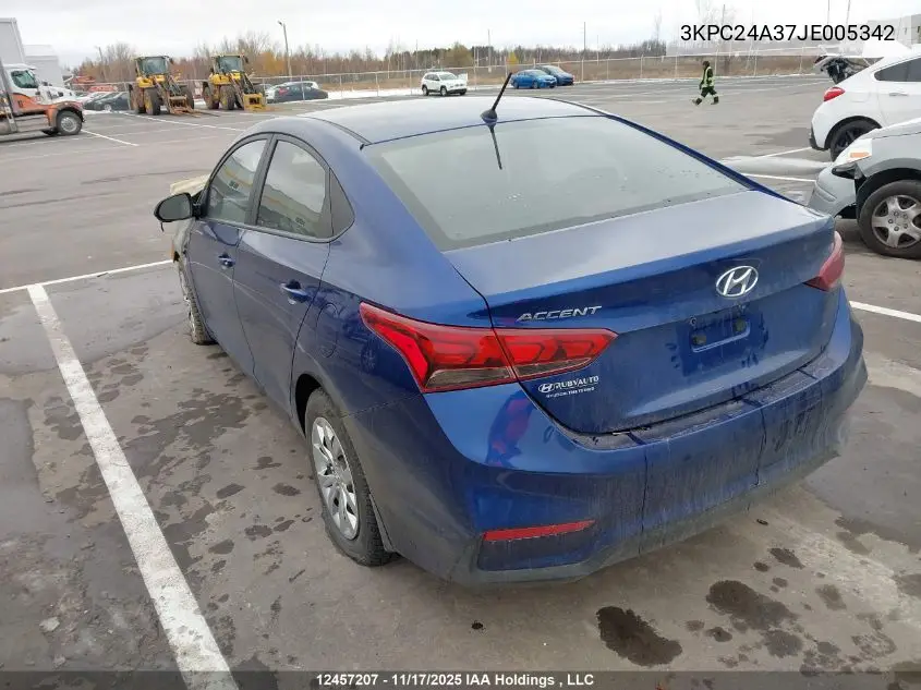 3KPC24A37JE005342 2018 Hyundai Accent Se/Sel