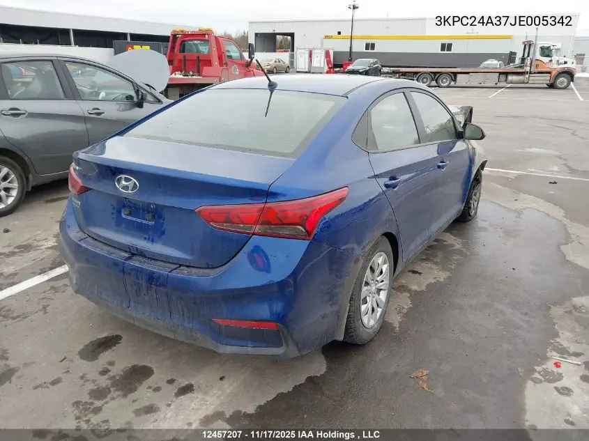 3KPC24A37JE005342 2018 Hyundai Accent Se/Sel
