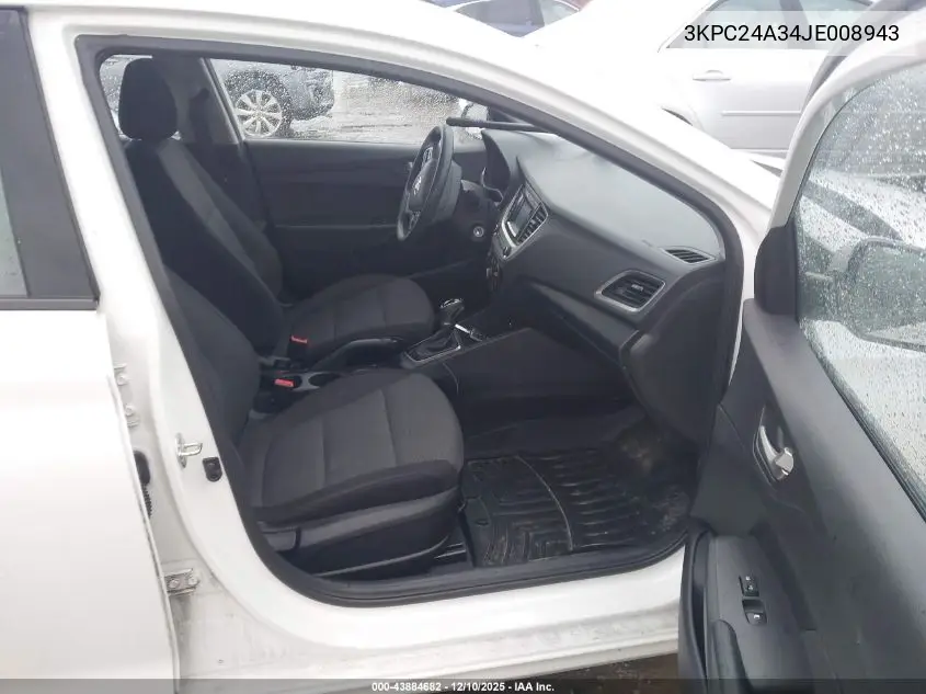 3KPC24A34JE008943 2018 Hyundai Accent Se