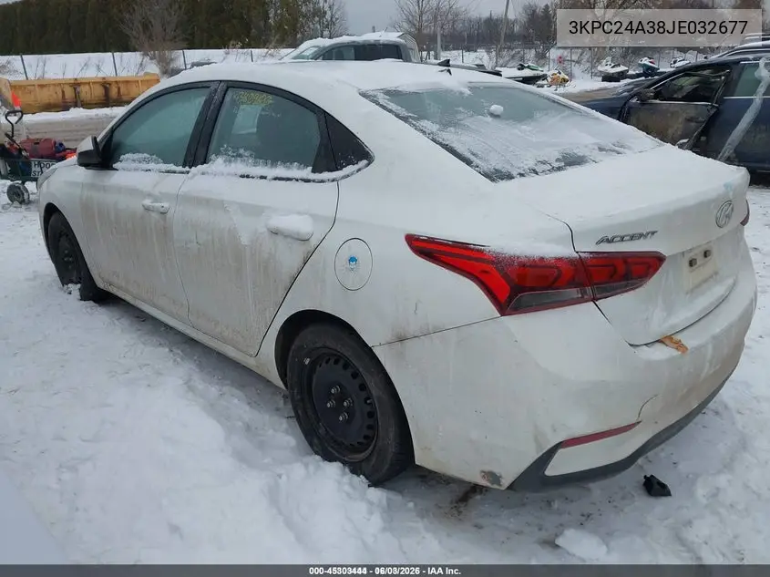 3KPC24A38JE032677 2018 Hyundai Accent Se
