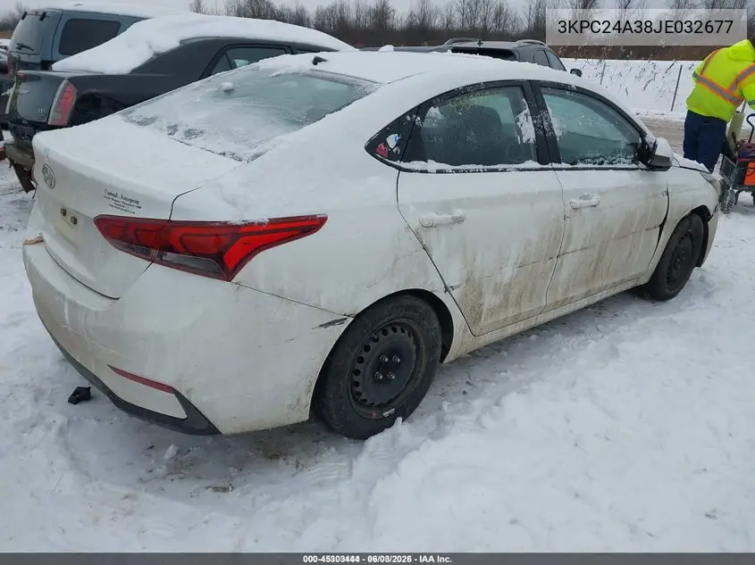 3KPC24A38JE032677 2018 Hyundai Accent Se