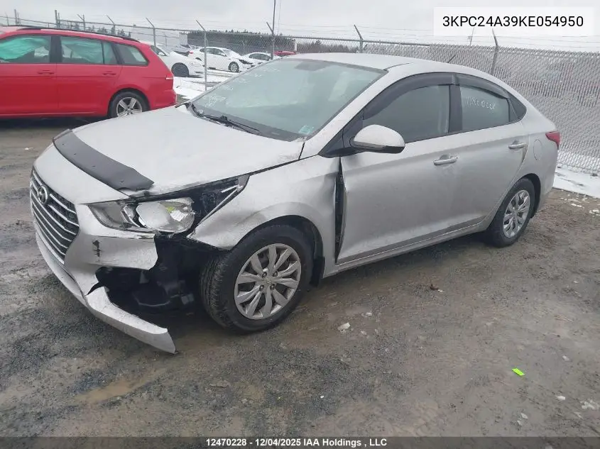 3KPC24A39KE054950 2019 Hyundai Accent Se/Sel