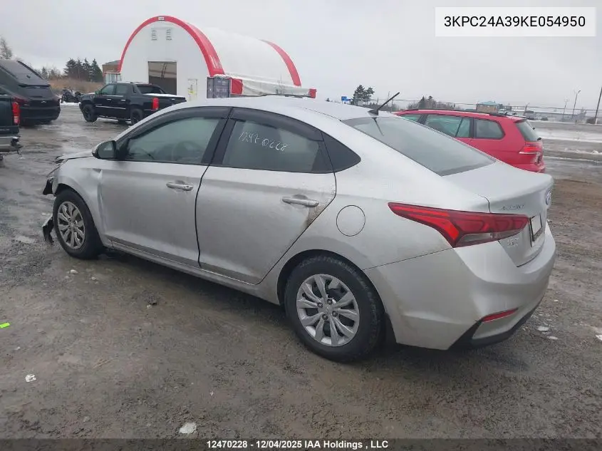 3KPC24A39KE054950 2019 Hyundai Accent Se/Sel