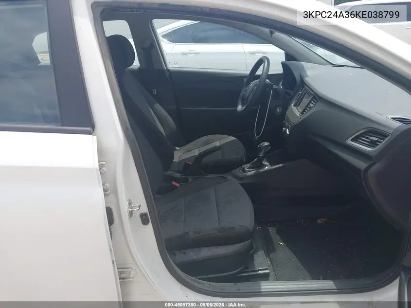 3KPC24A36KE038799 2019 Hyundai Accent Se