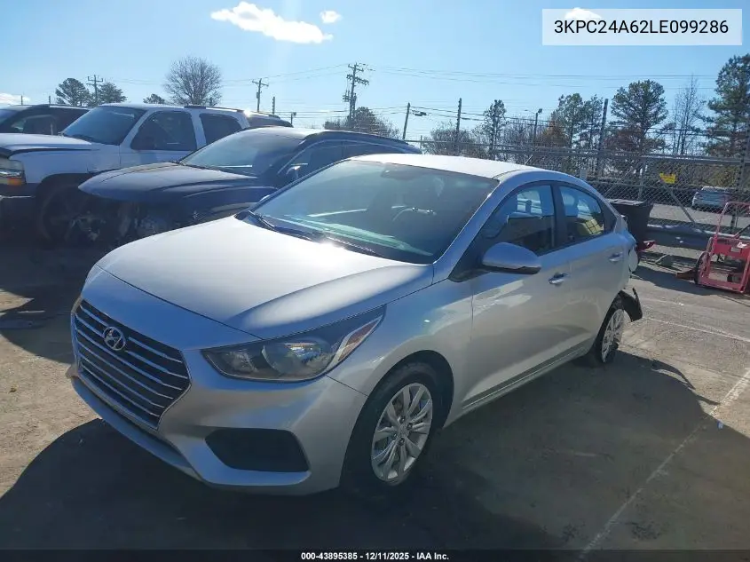 3KPC24A62LE099286 2020 Hyundai Accent Se
